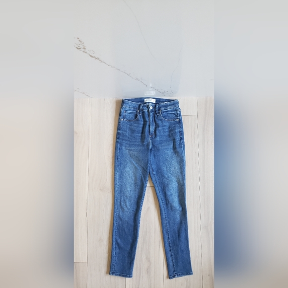 Abercrombie And Fitch Jeans Womens 2 26x26 Blue High Rise Super Skinny Ankle - Picture 1 of 5